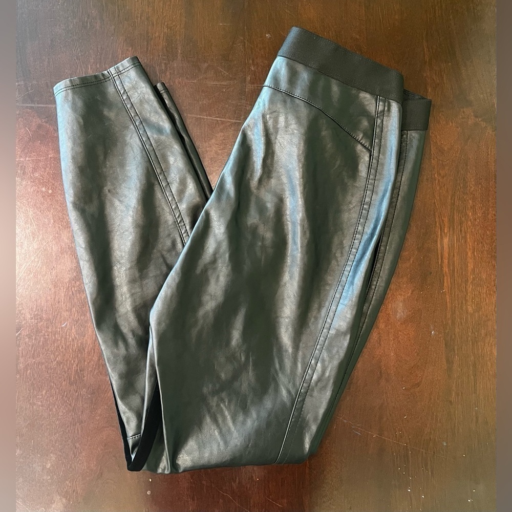BAILEY 44 Olivia Velvet & Faux Leather Ankle Pants In Black - Picture 4 of 9